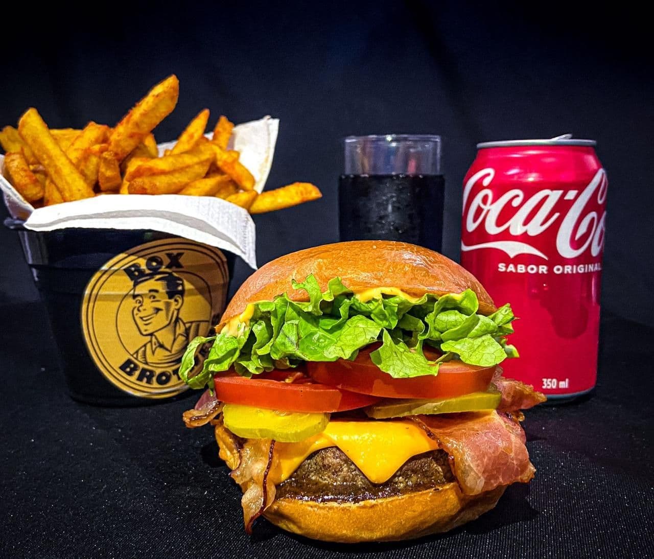 Combo de Hamburger + Batata + Refrigerante 350ml